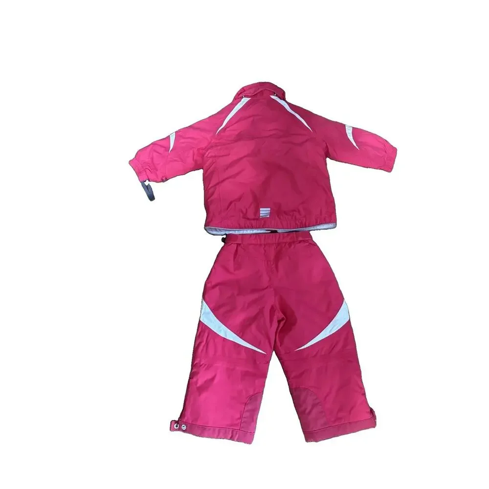 Lands End Squall Girls Pink US Size 3T Snow Pants Ski Pants Suit Set Winter Warm